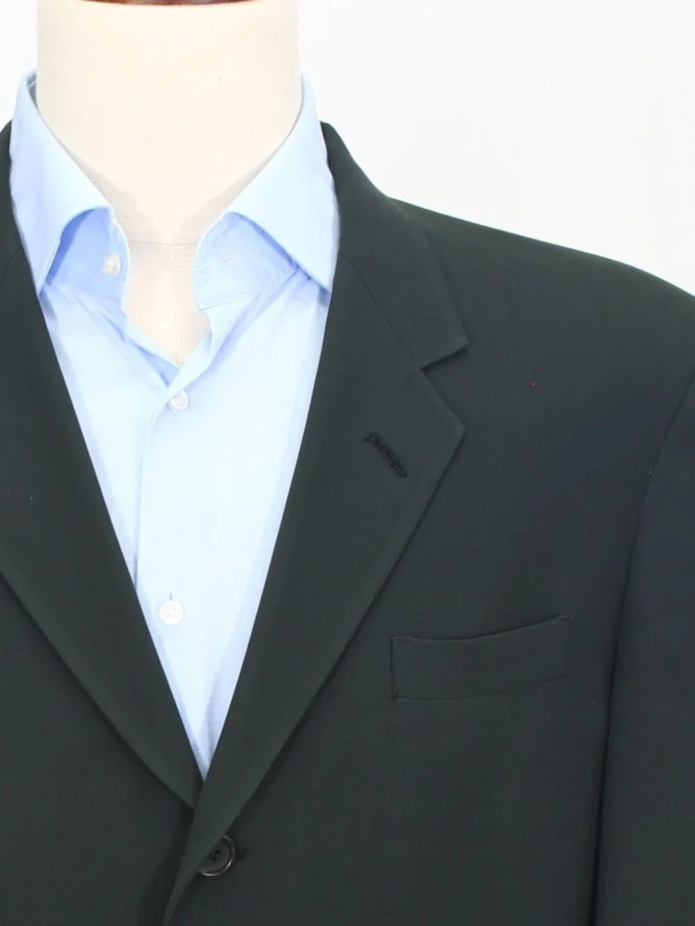 Kenneth Cole 42L 36x33 Green Full Suit 3-Button Solid R947